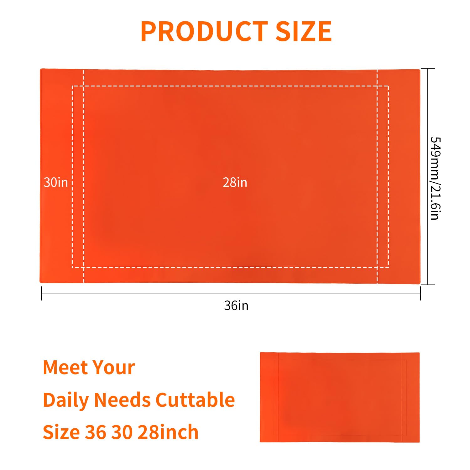 POPQEEN Cuttable Silicone Griddle Mat packaging details