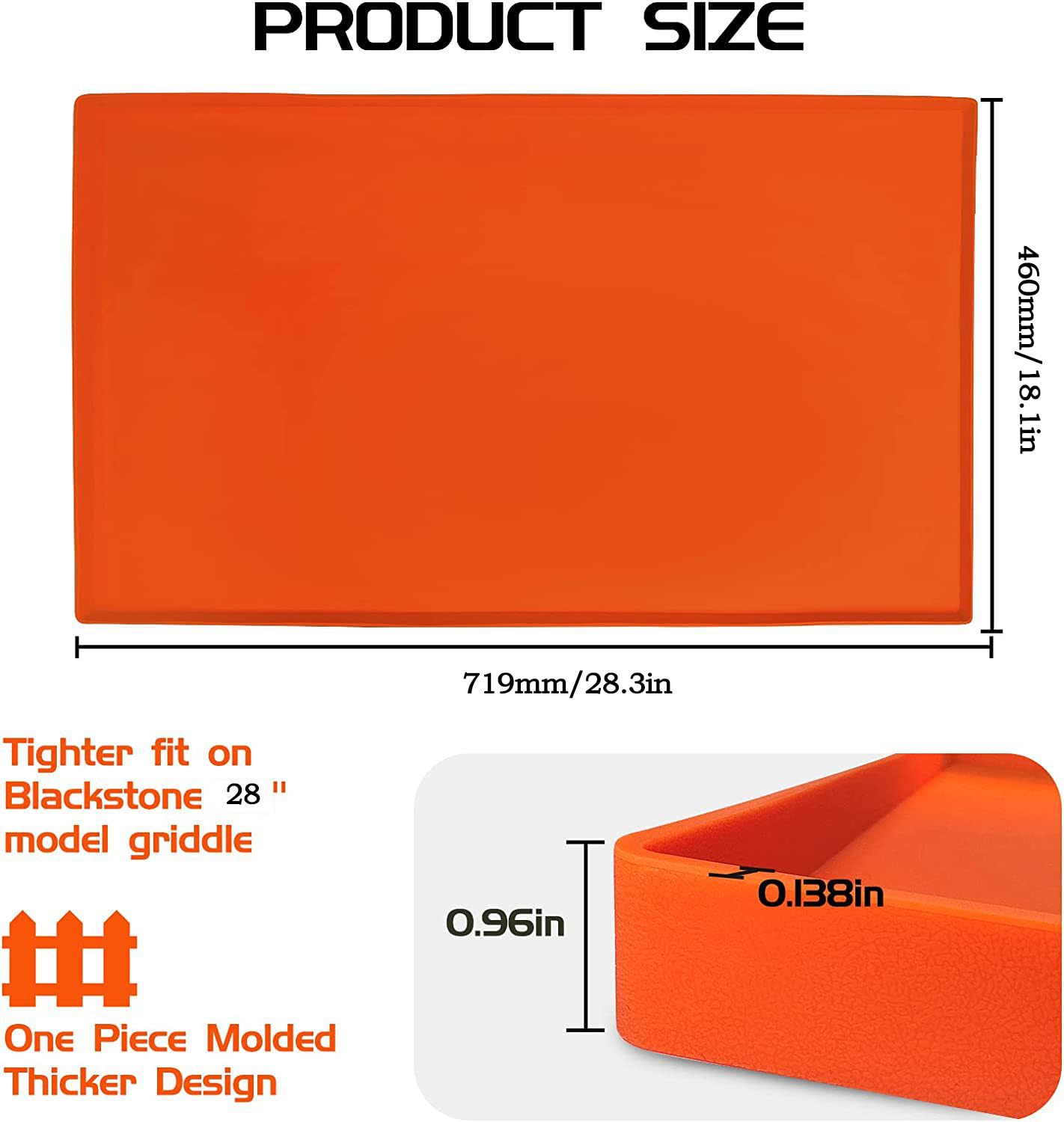 POPQEEN silicone cover dimensions and specifications