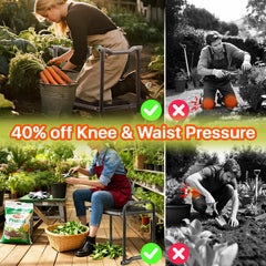 Poraise Garden Kneeler in use as a seat