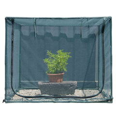 porayhut 4'x4' netting cover front view with double zipper