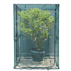 porayhut 4'x4' plant netting cover front view with green mesh