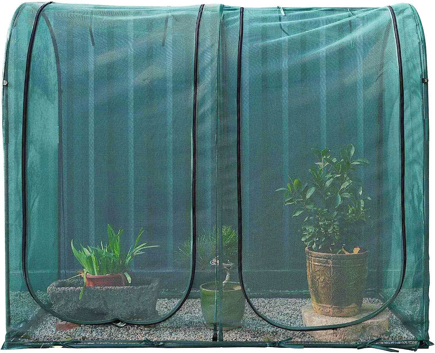 Porayhut Large Tunnel Plant Netting Cover front view