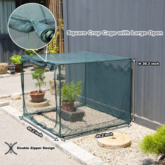 porayhut netting cover assembled in garden with vegetables
