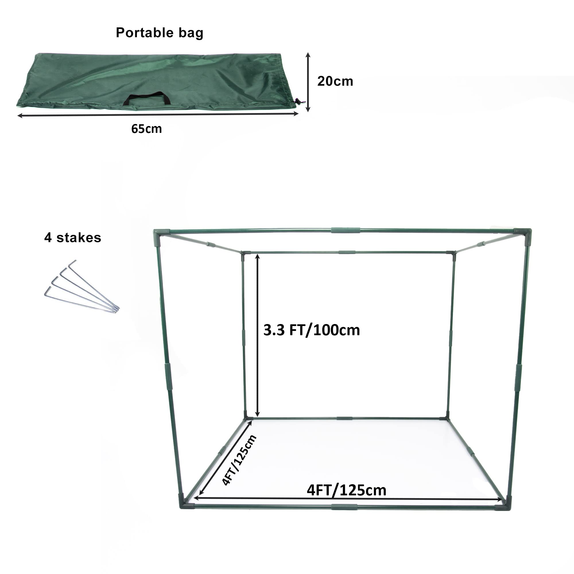 porayhut netting cover height 3.3FT in a backyard