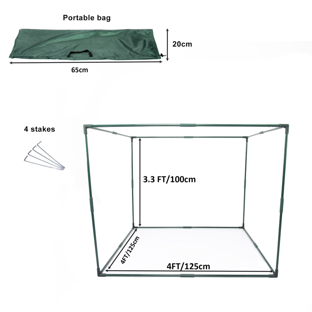 porayhut netting cover height 3.3FT in a backyard