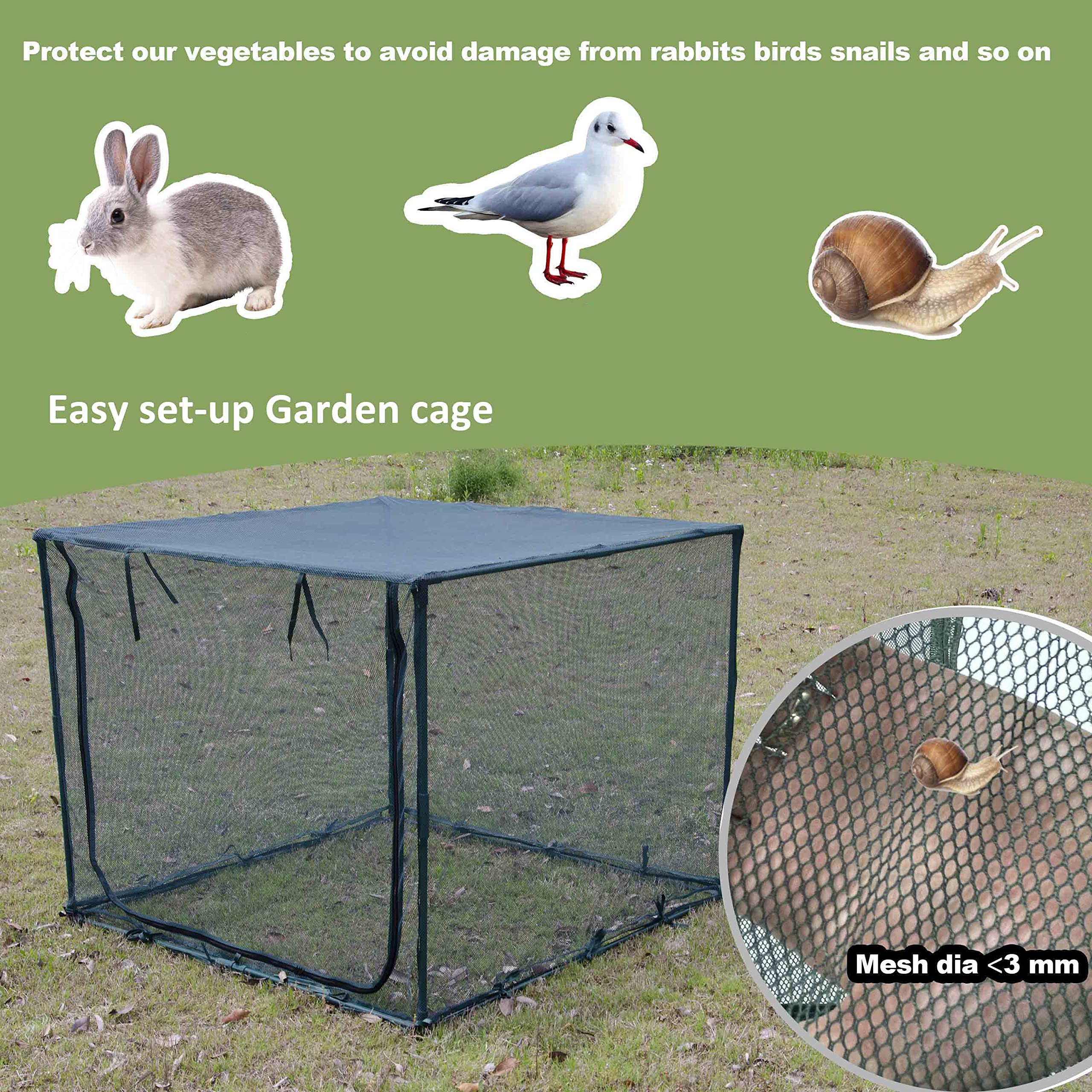 porayhut netting cover with stakes for secure attachment