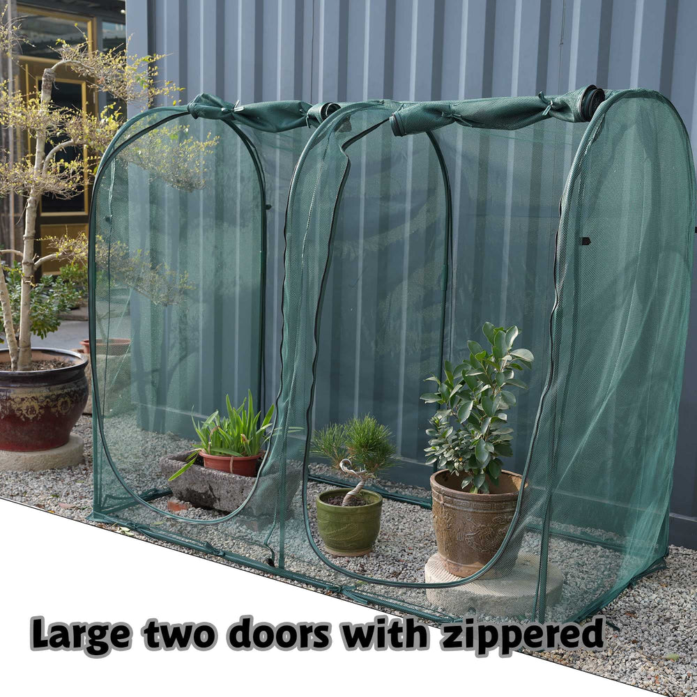 Porayhut plant netting cover with strong steel frame