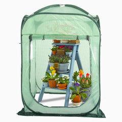 porayhut Pop Up Greenhouse Tent front view with zippered door