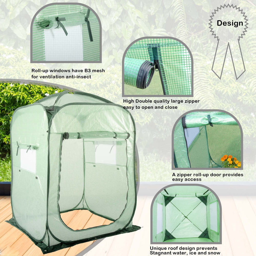 porayhut Pop Up Greenhouse Tent packed for storage