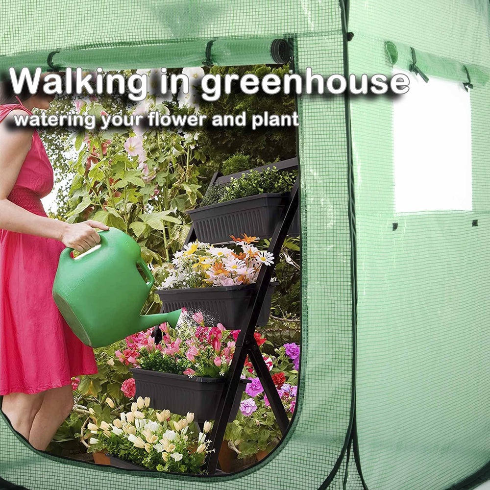 porayhut Pop Up Greenhouse Tent with ground stakes