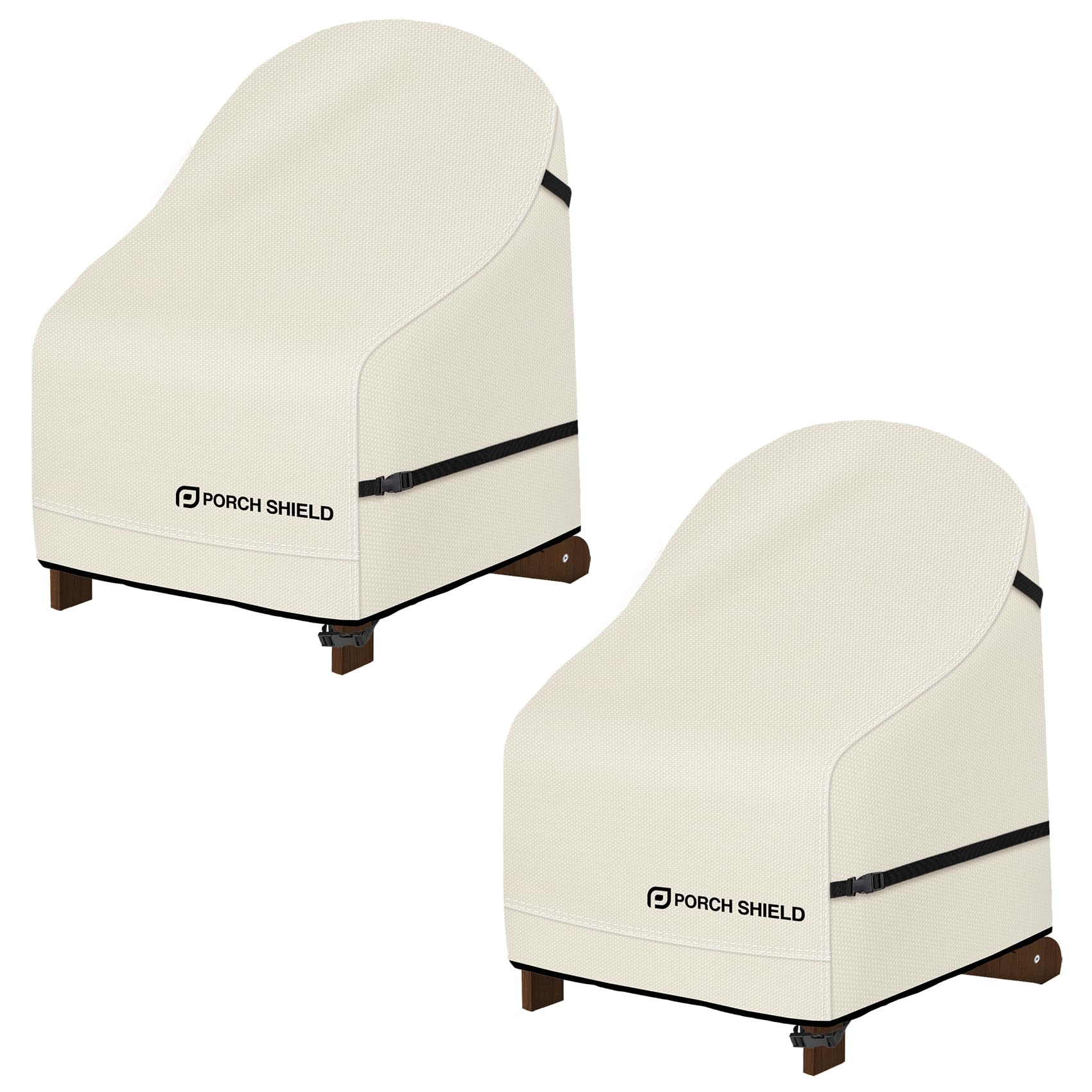 Porch Shield Adirondack Chair Cover beige front view