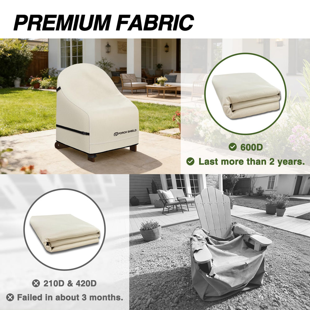 Porch Shield Adirondack Chair Cover beige packaging