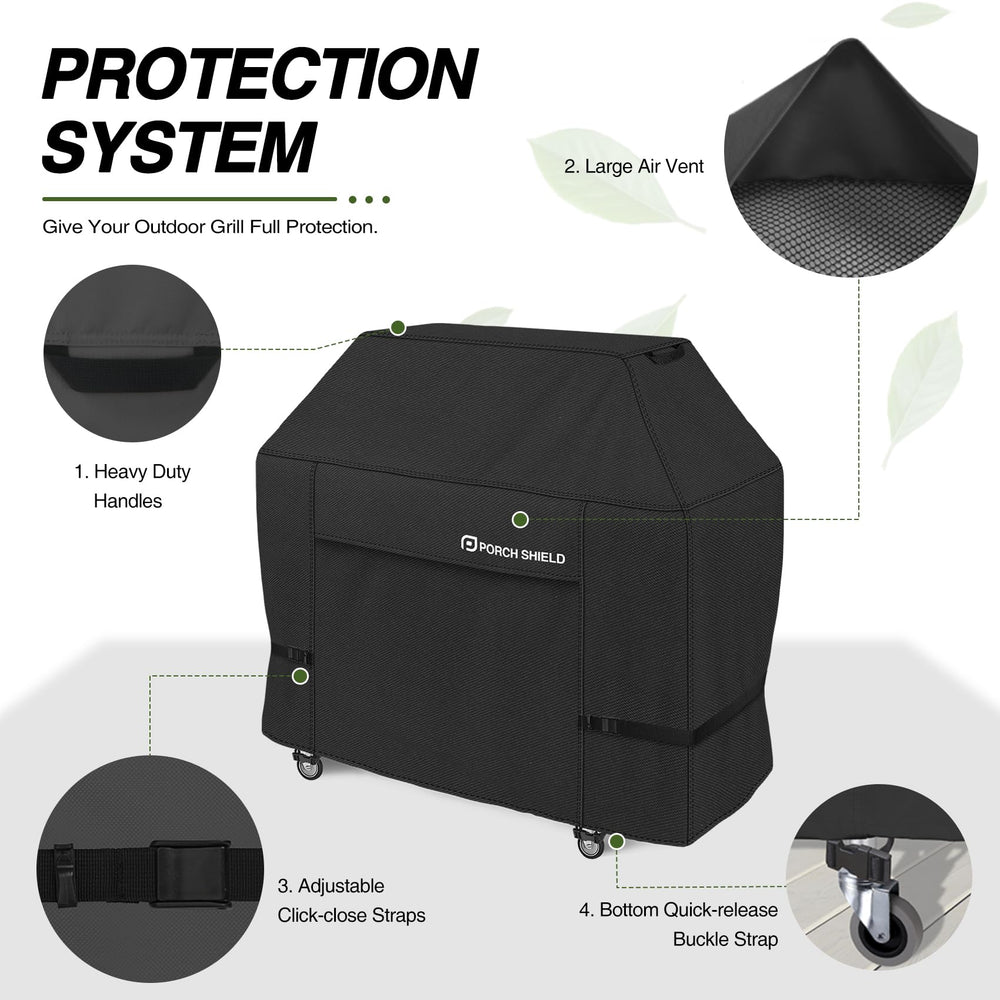 Porch Shield BBQ Cover showcasing heavy-duty handles