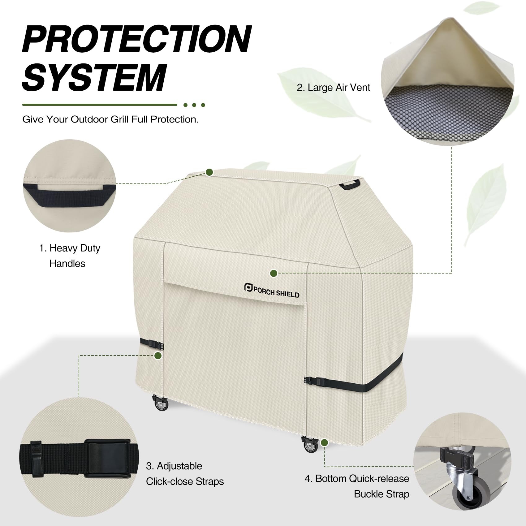 Porch Shield BBQ Grill Cover 56 inch on grill