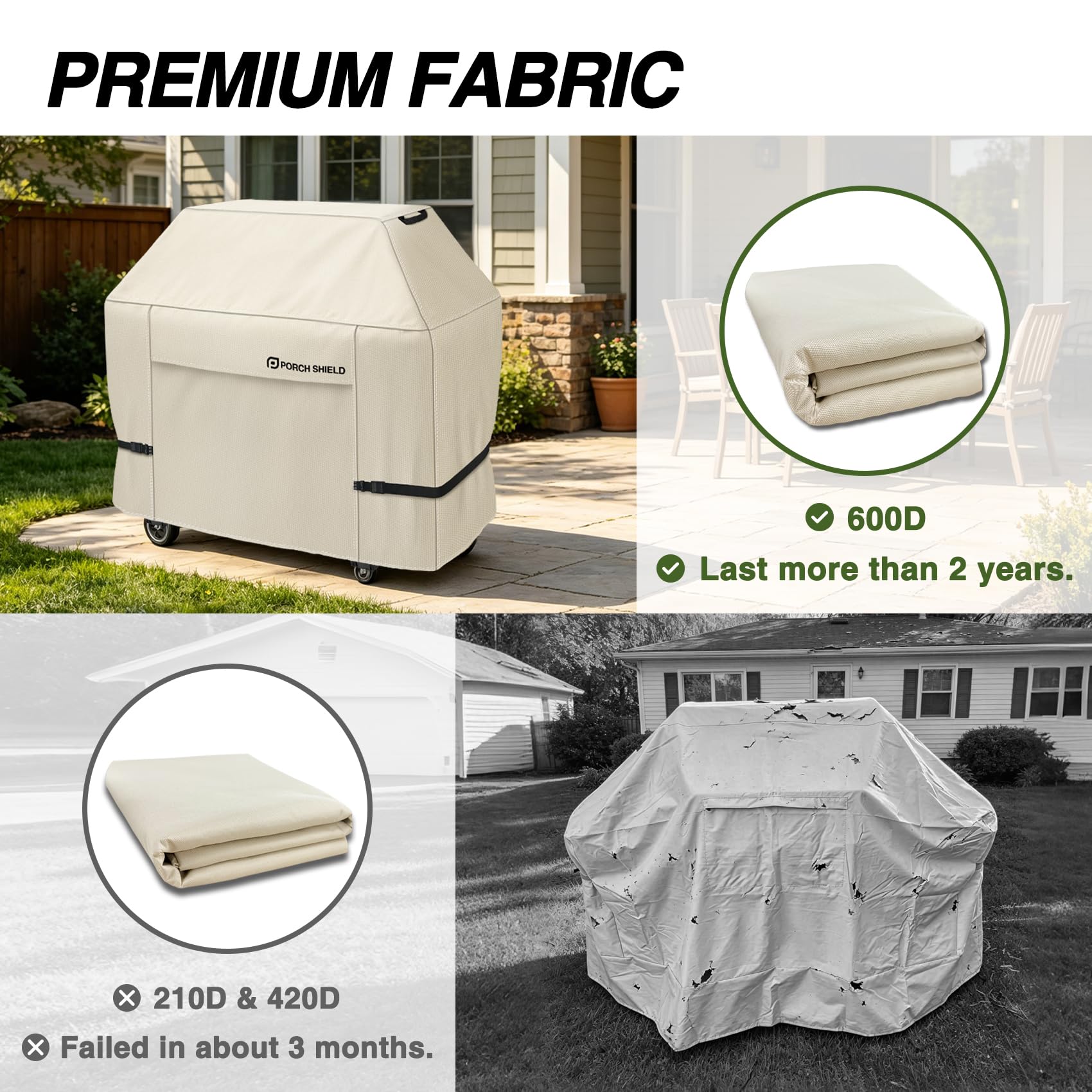 Porch Shield BBQ Grill Cover 56 inch packaging