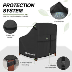 Porch Shield chair cover heavy-duty ribbon weaving handles