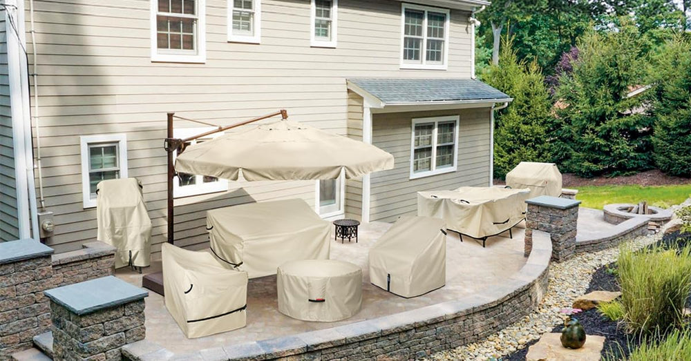 Porch Shield fire pit cover packaging and details