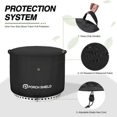 Porch Shield Fire Pit Cover with handles for easy removal