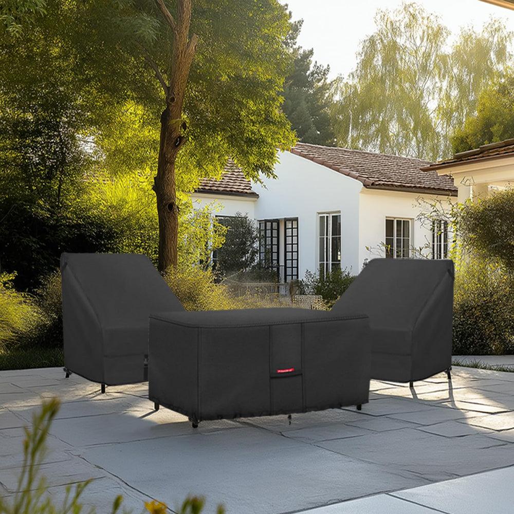 Porch Shield Fire Pit Table Cover with elastic hem cord