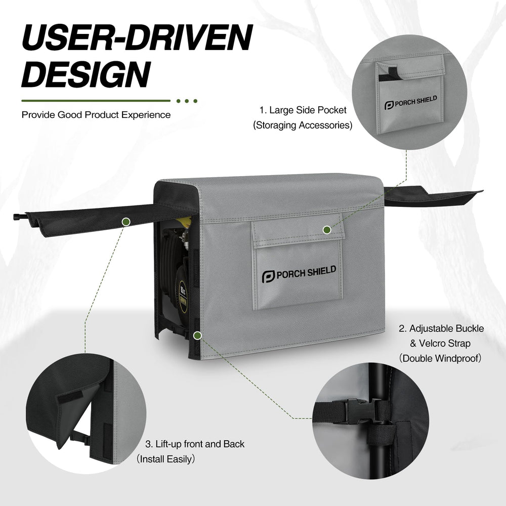 Porch Shield Generator Cover 3000-5000W installed on generator