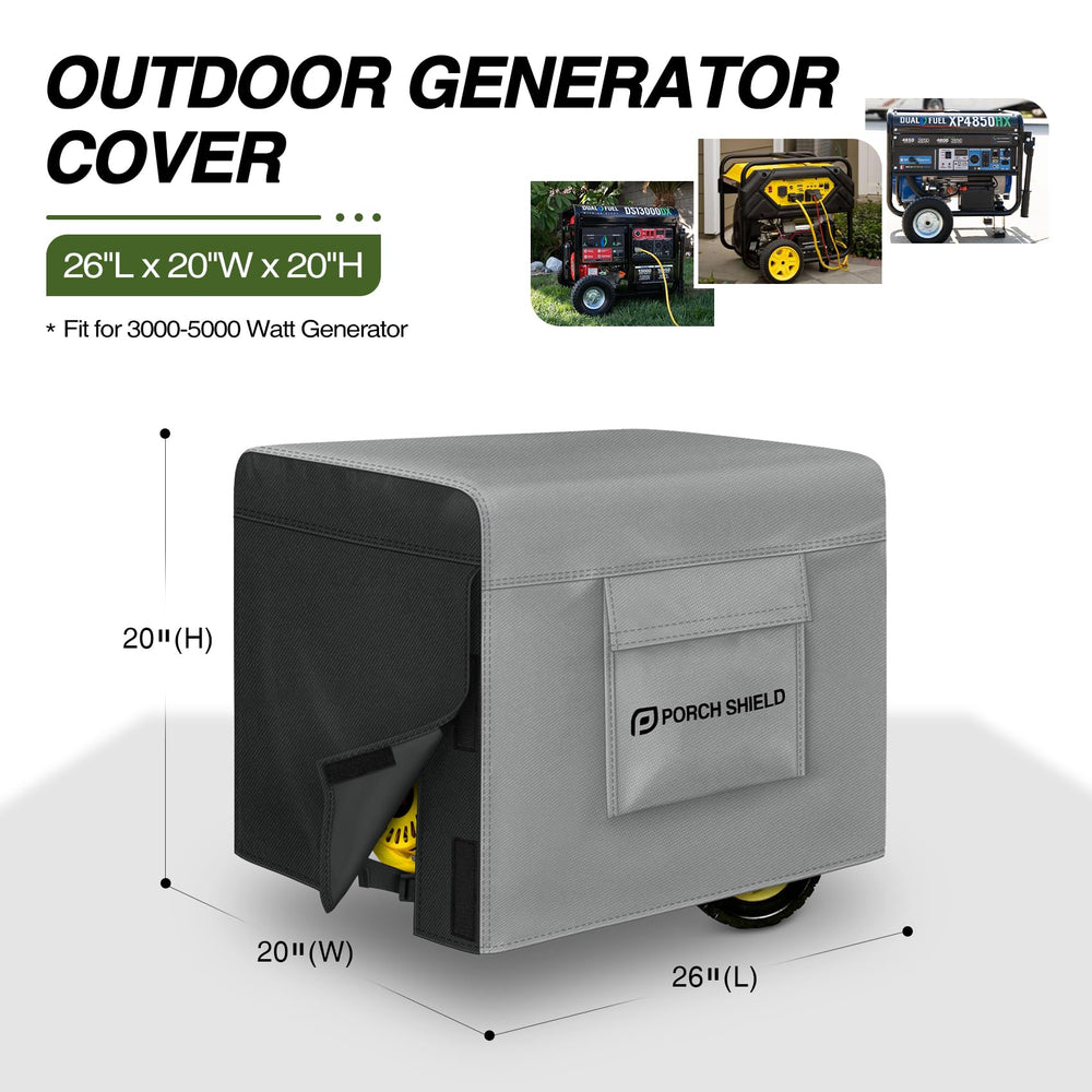 Porch Shield Generator Cover 3000-5000W side view