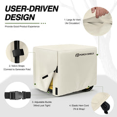 Porch Shield Generator Cover installed on a generator