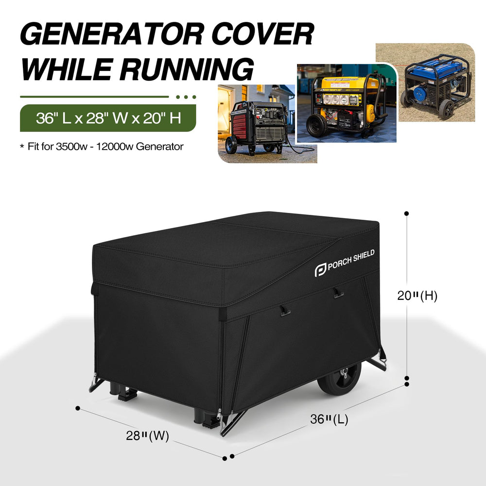 Porch Shield Generator Cover side view with pre-assembled pole