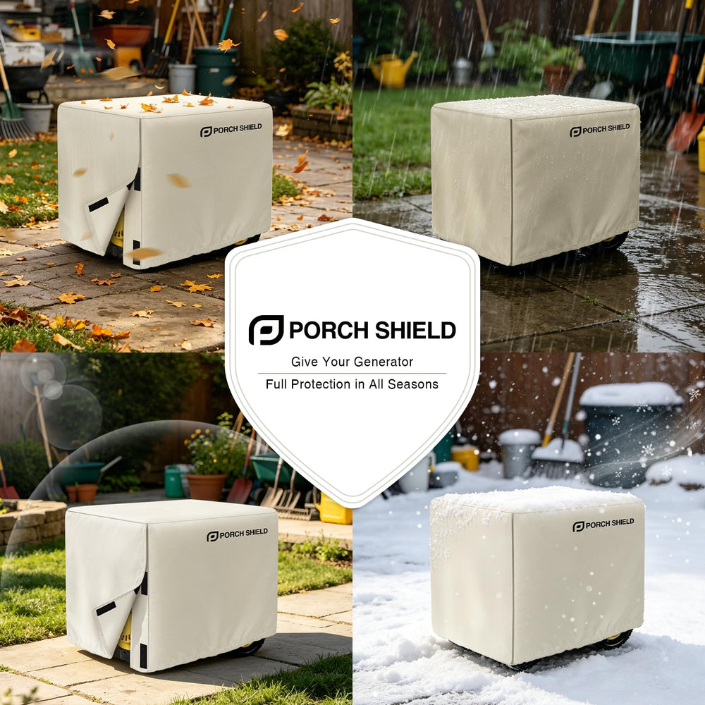 Porch Shield Generator Cover with elastic hem cord