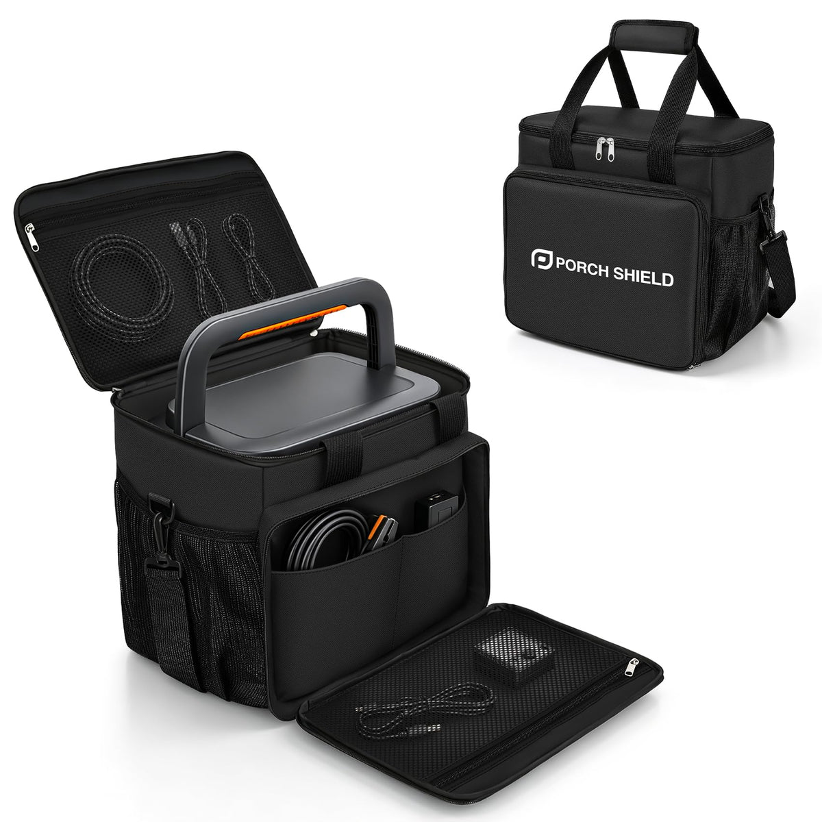 Porch Shield Power Station Bag front view, black