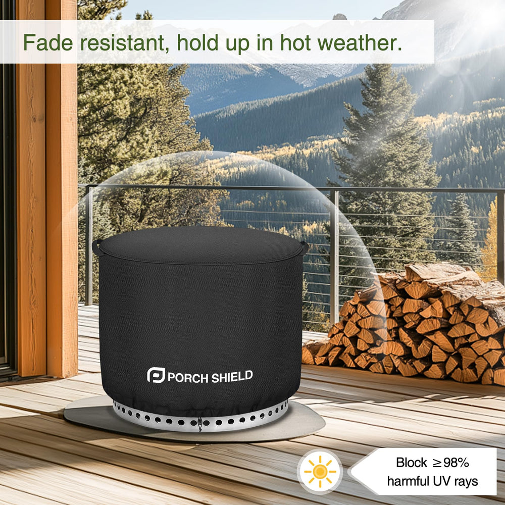 Porch Shield Waterproof Fire Pit Cover black colour