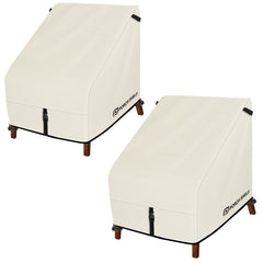 Porch Shield Waterproof Patio Chair Cover beige front view