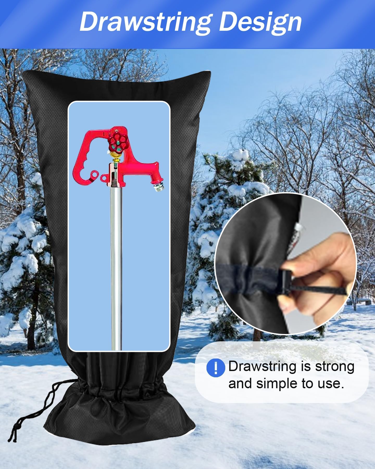 POROLIR outdoor faucet cover packaging with product details
