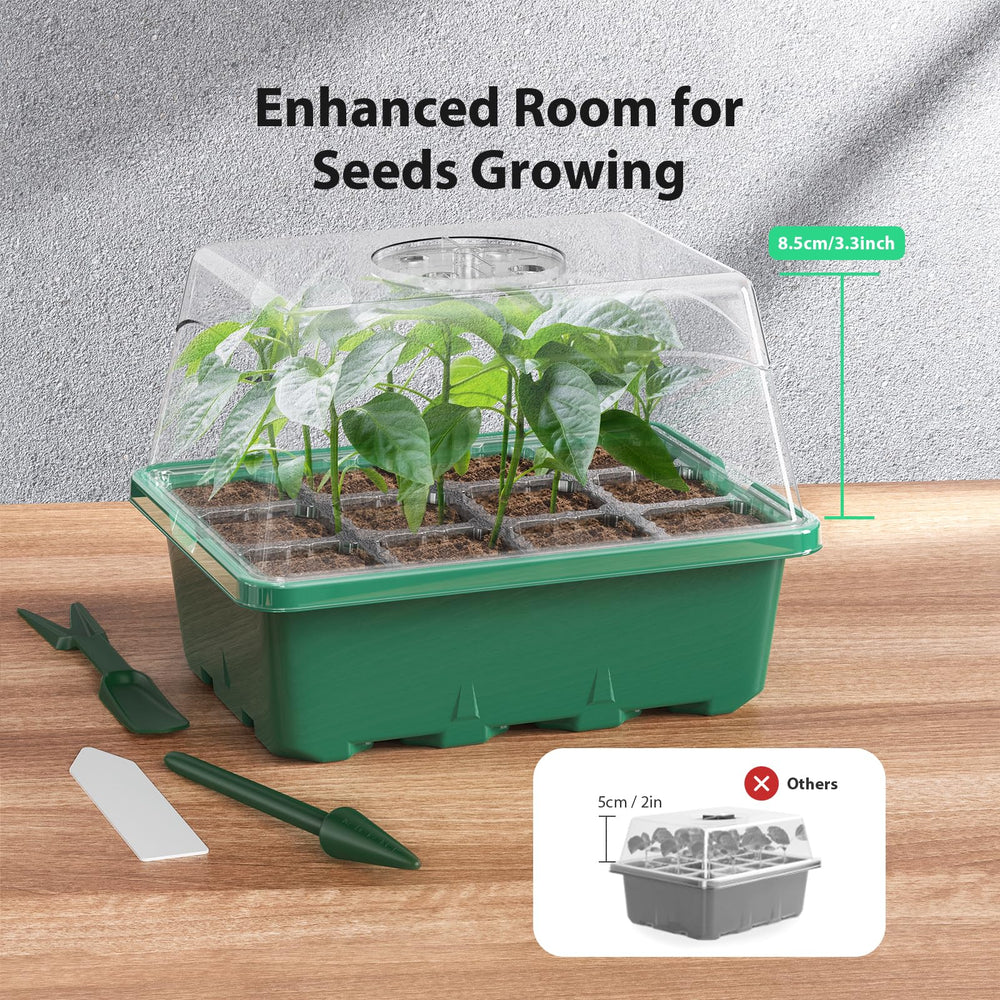 Porolir Seed Starter Tray Kit stacked for compact storage