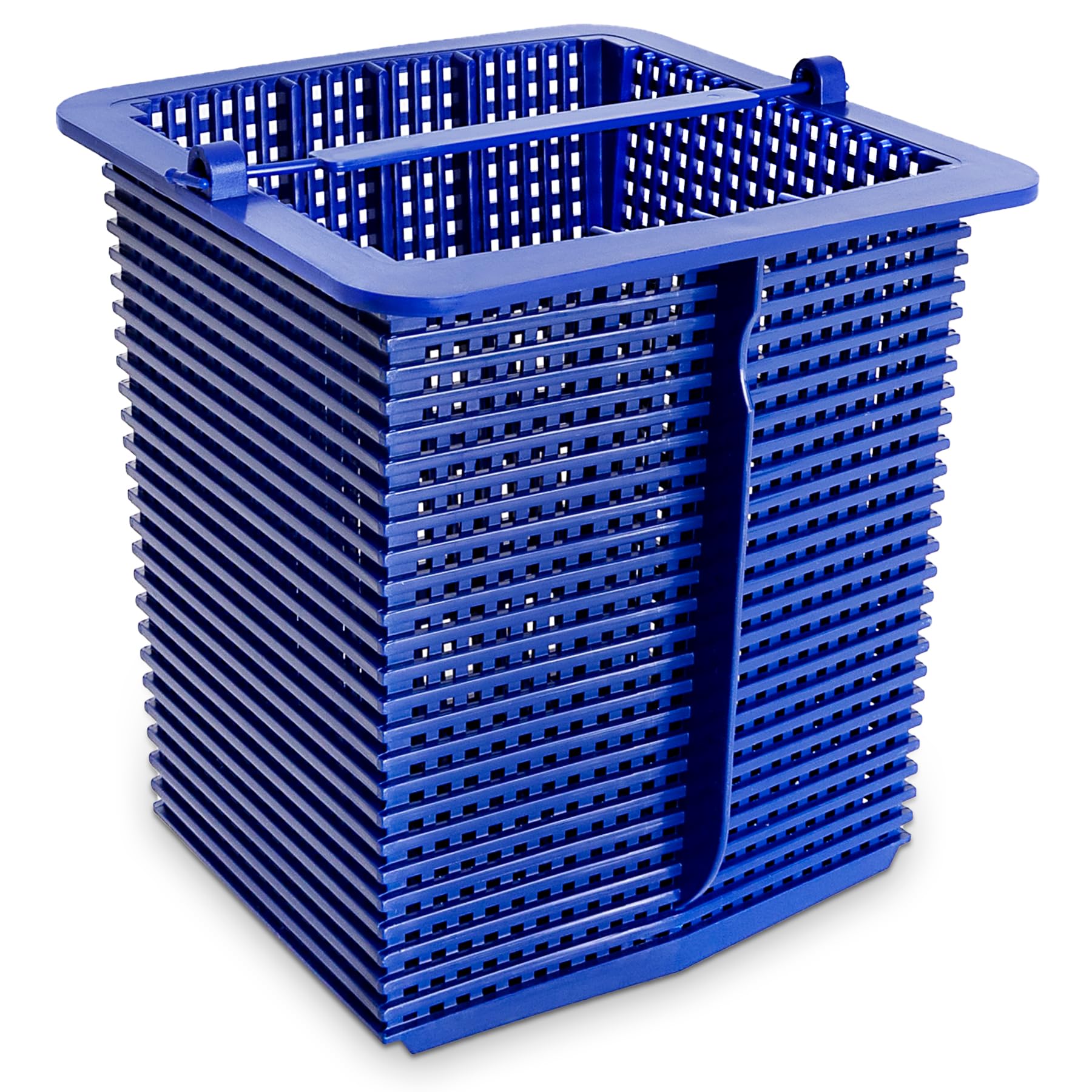 Porscan SPX1600M skimmer basket front view, blue color