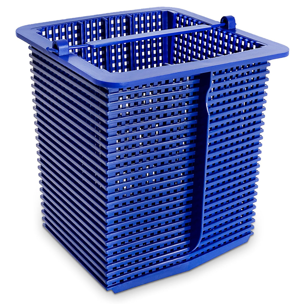 Porscan SPX1600M skimmer basket front view, blue color