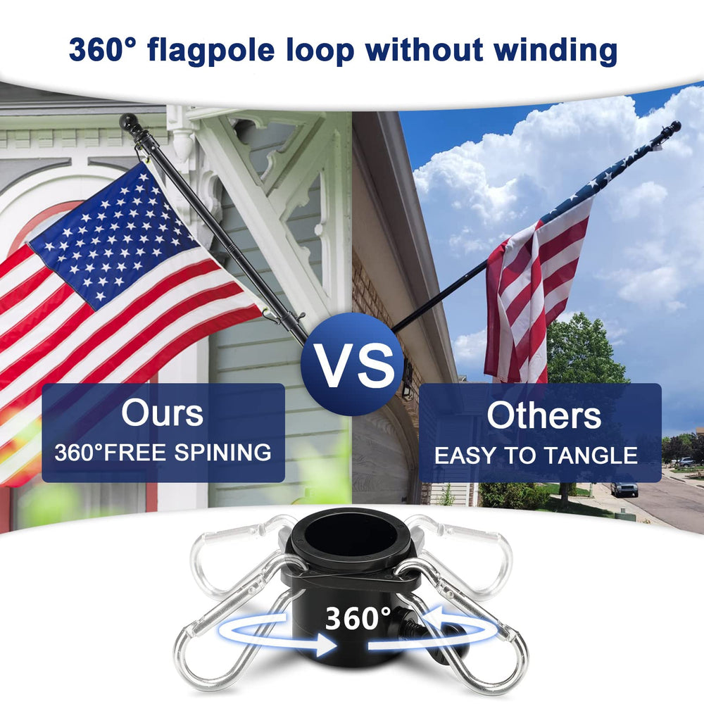 Portable FLY HAWK flag pole kit with no bracket