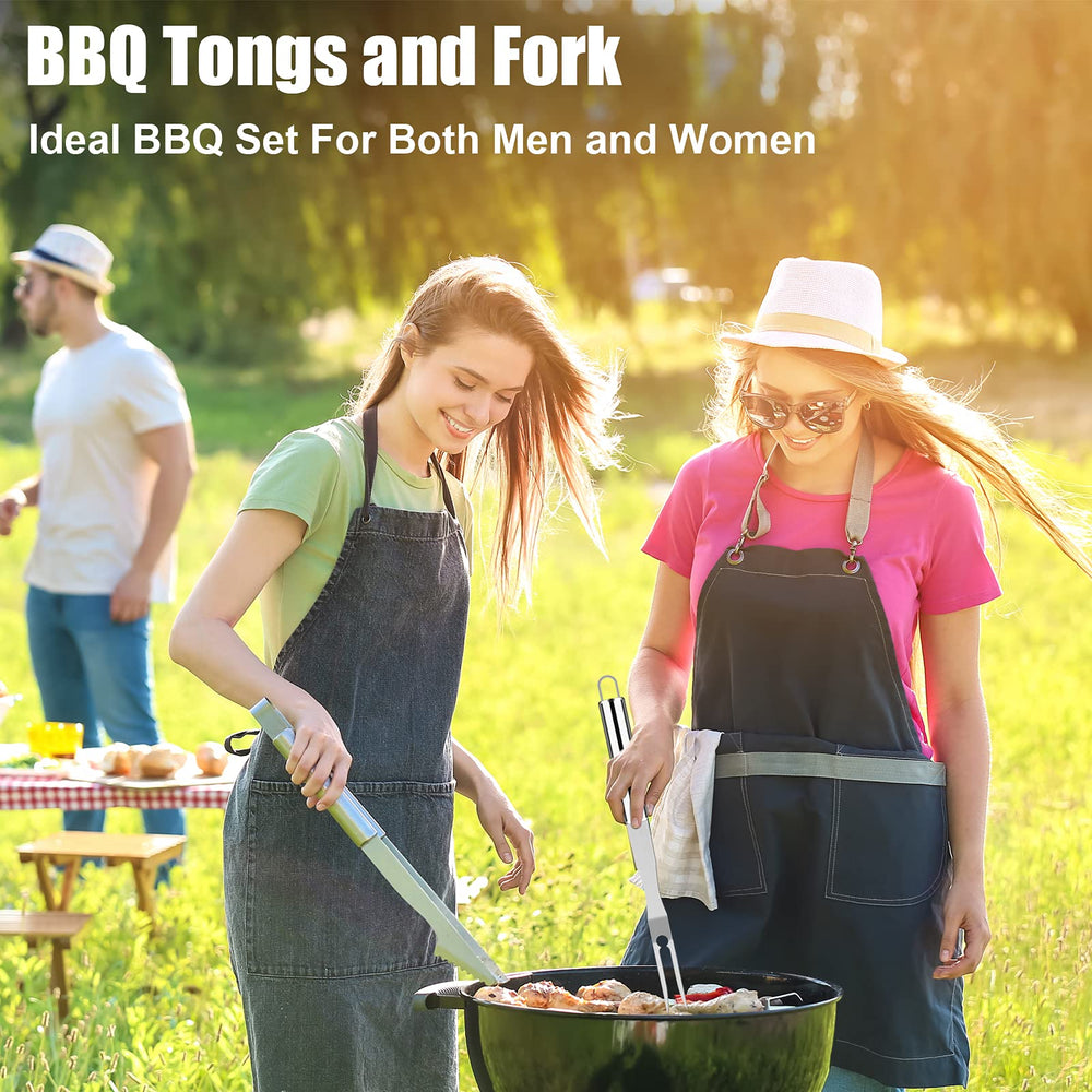 Portable zipper bag containing ROMANTICIST BBQ grilling tools