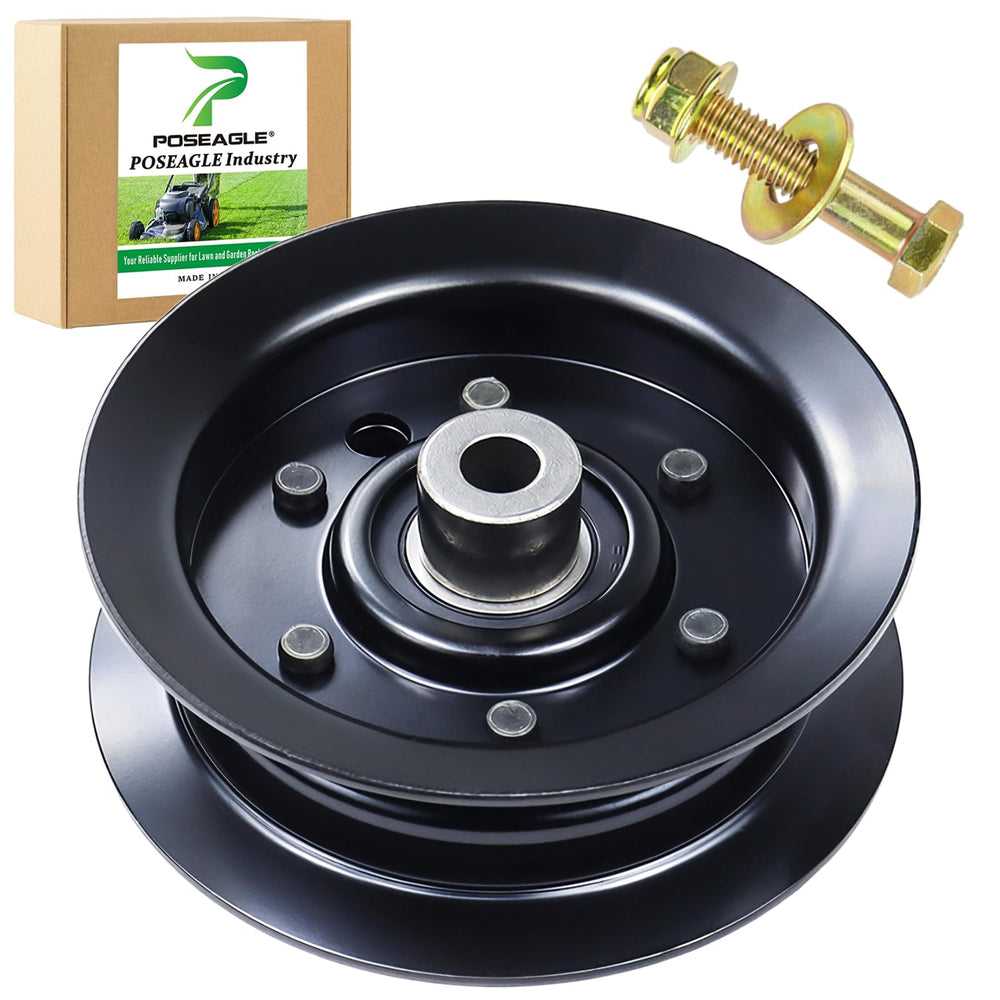 POSEAGLE 132-9420 Flat Idler Pulley front view with dimensions