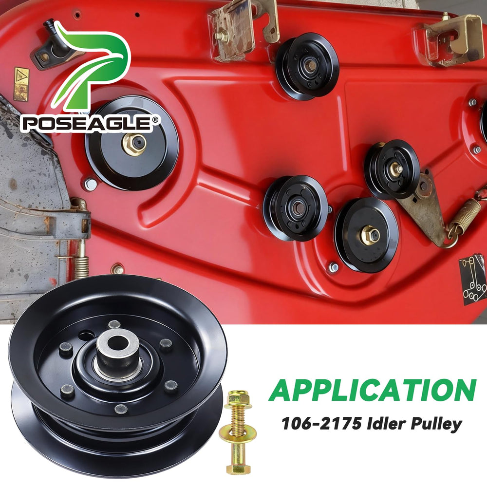 POSEAGLE 132-9420 Flat Idler Pulley mounted on Toro TimeCutter model