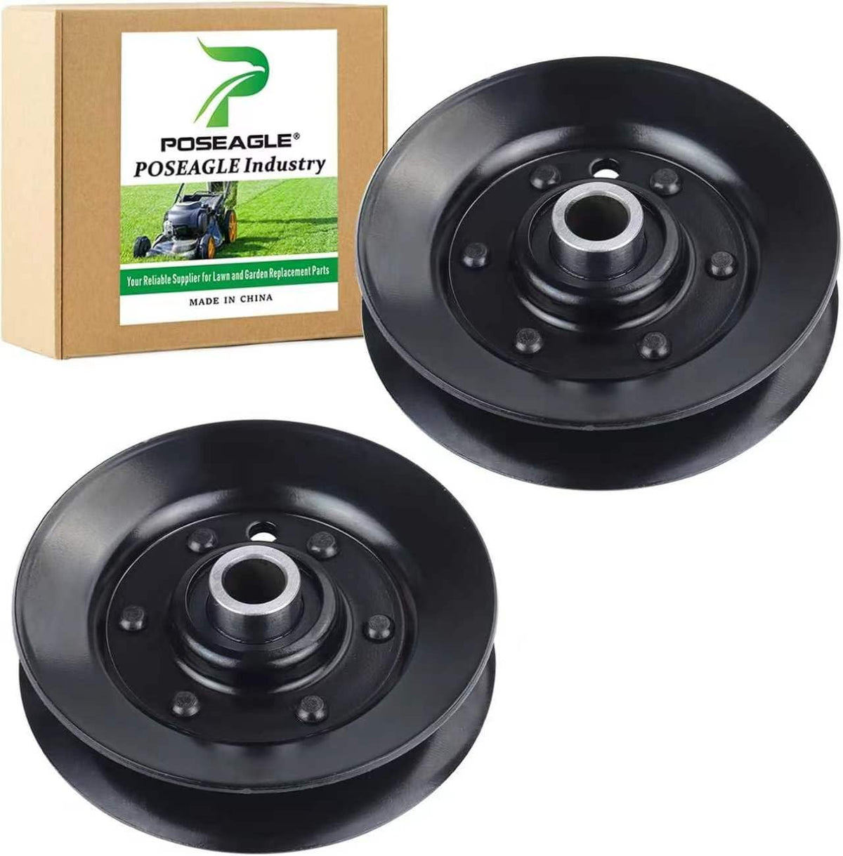 POSEAGLE 2 Pack Idler Pulley 756-04325 front view