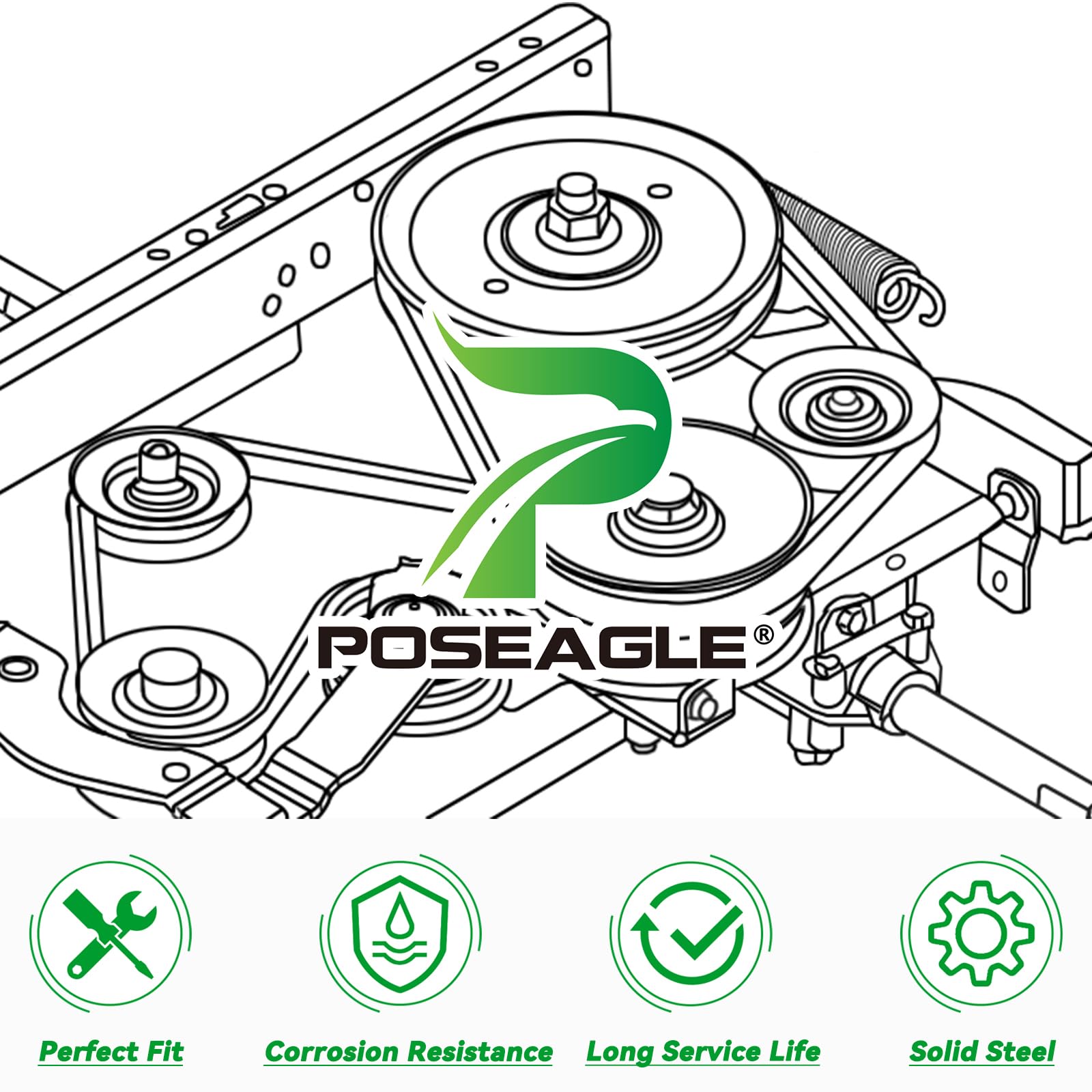 POSEAGLE 532407287 V-groove Idler Pulley detail