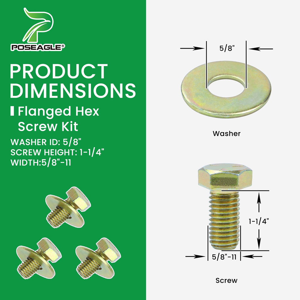 POSEAGLE blade bolts and washers included