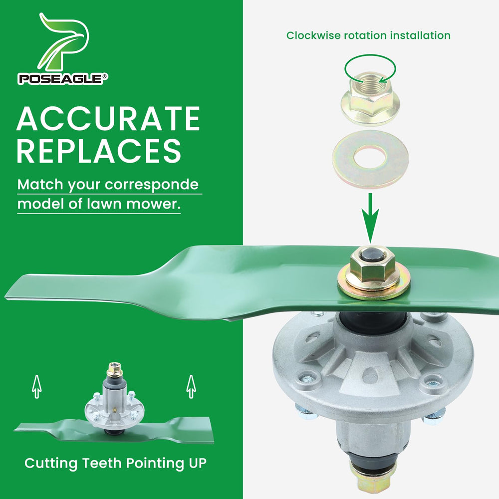 POSEAGLE GY20852 Mower Blades in use on lawn