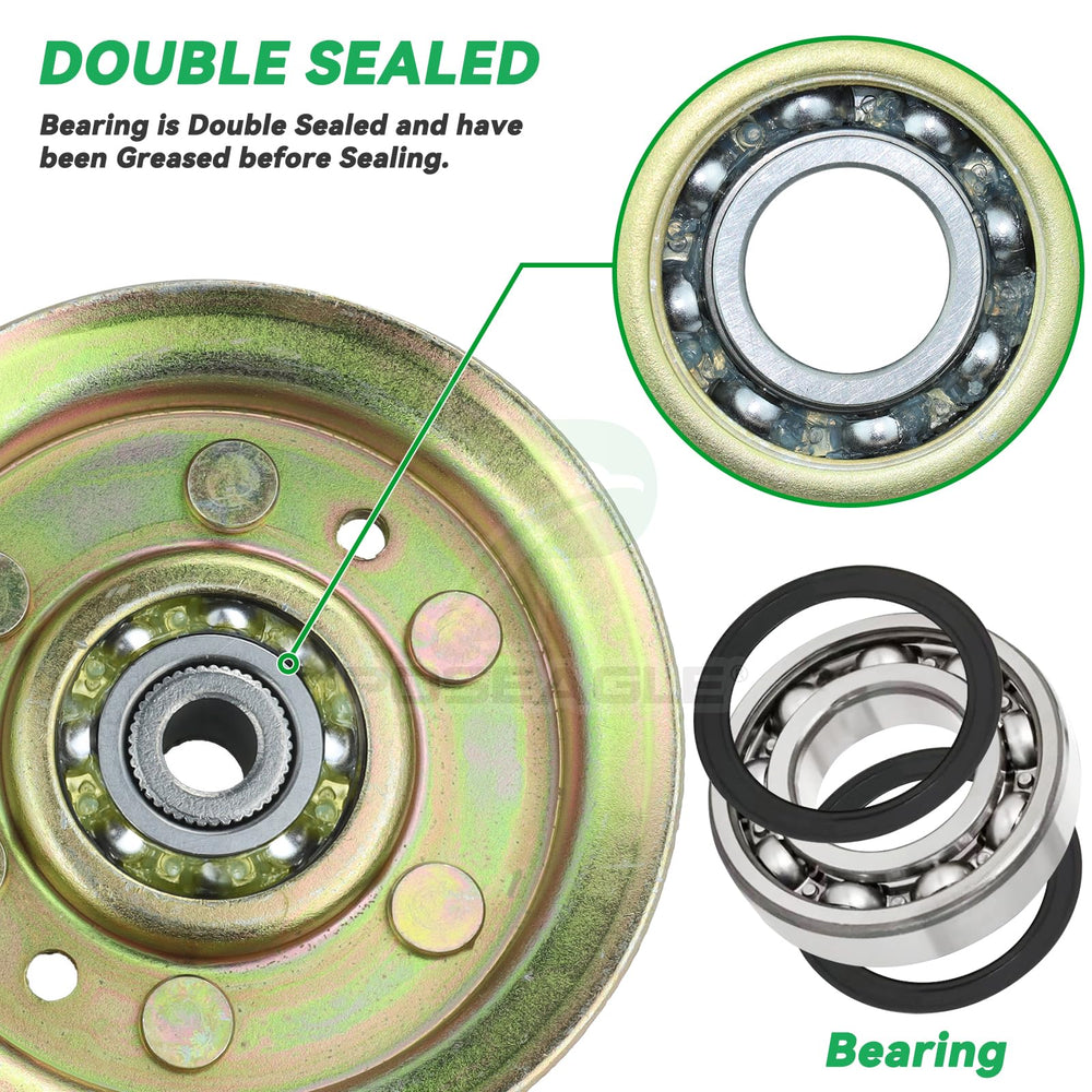POSEAGLE idler pulley in a gardening setup