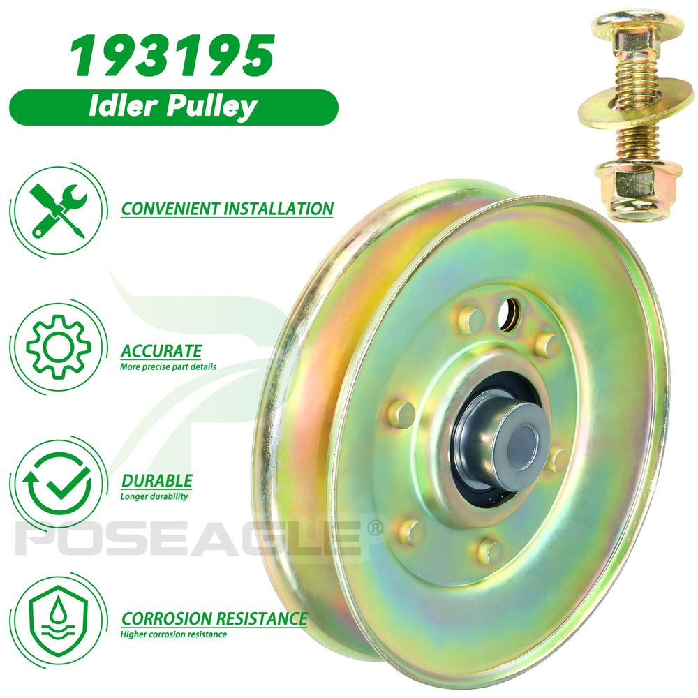 POSEAGLE Idler Pulley in use on wet grass