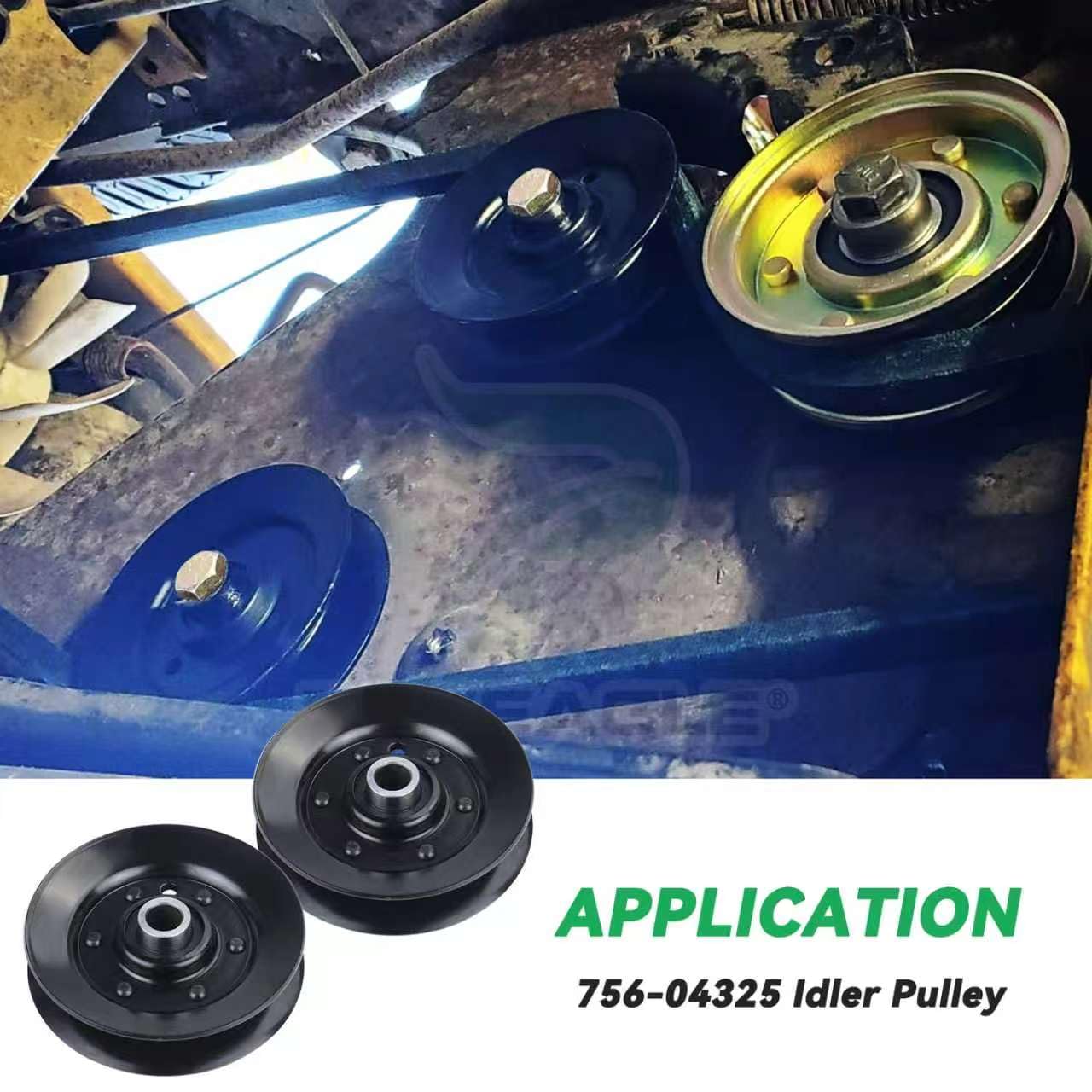 POSEAGLE Idler Pulley installed on mower deck