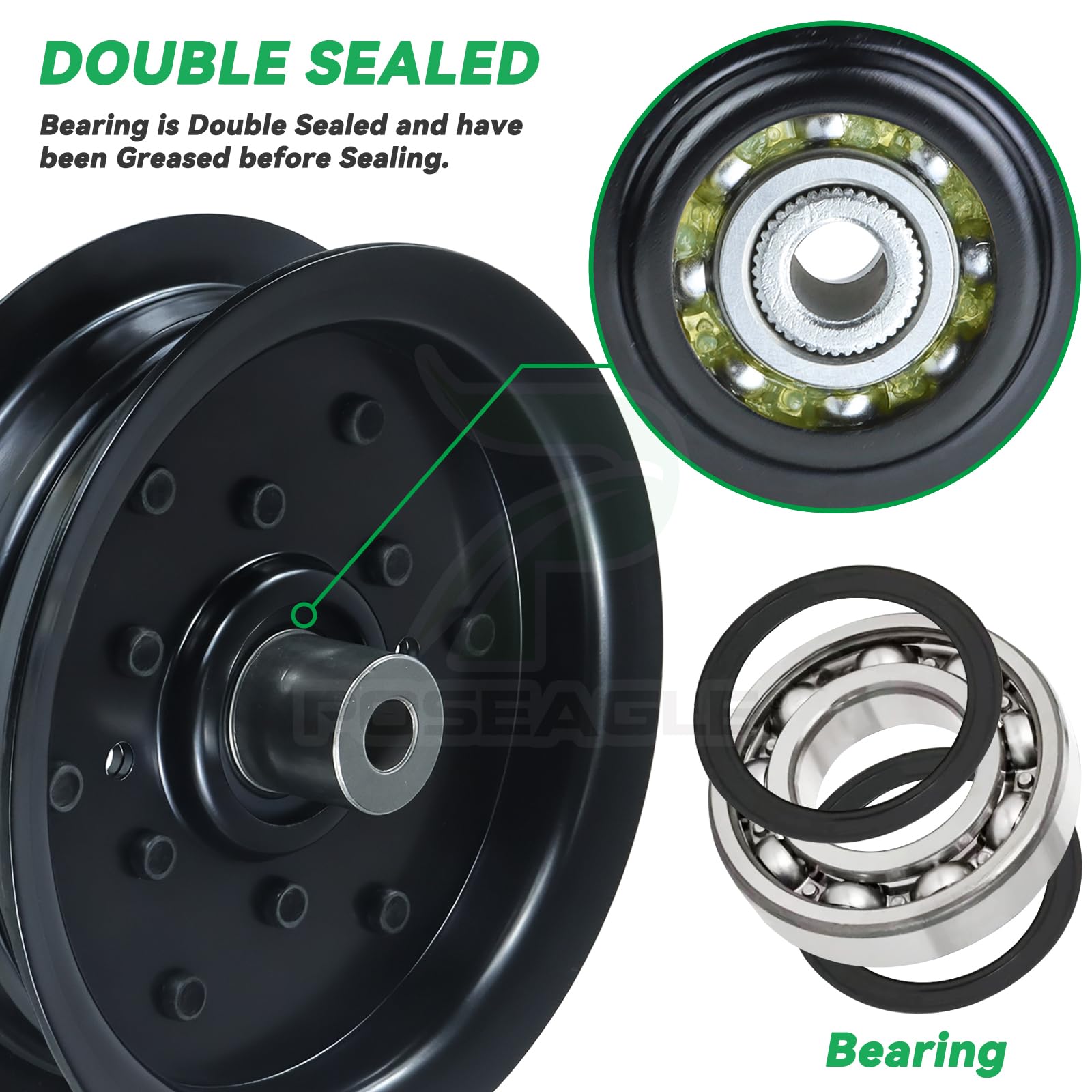 POSEAGLE Idler Pulley Set on a workbench