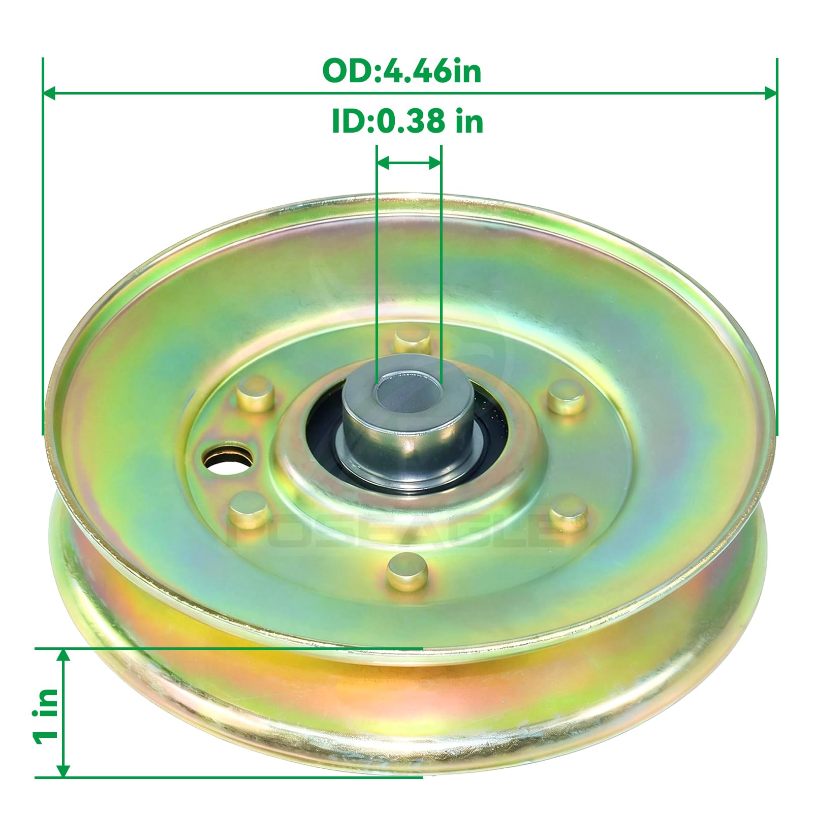 POSEAGLE Idler Pulley side view showing dimensions