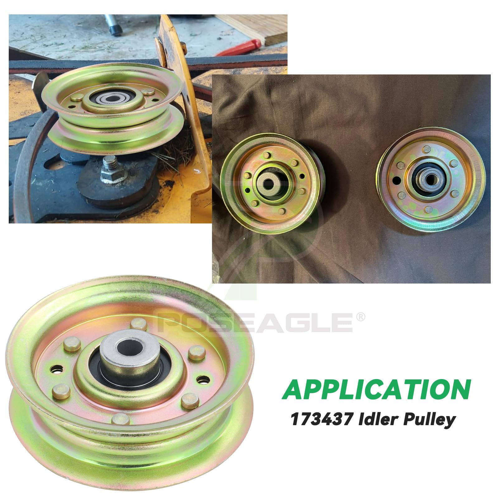 POSEAGLE idler pulley specifications on packaging