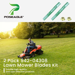 POSEAGLE mower blades displayed on a white background
